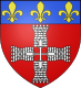 De gueules aux quatre tours d'argent, maçonnées de sable, posées en croix et confrontées par leurs pieds, entre lesquels est posée une croix potencée aussi d'argent, au chef d'azur chargé de trois fleurs de lys d'or.